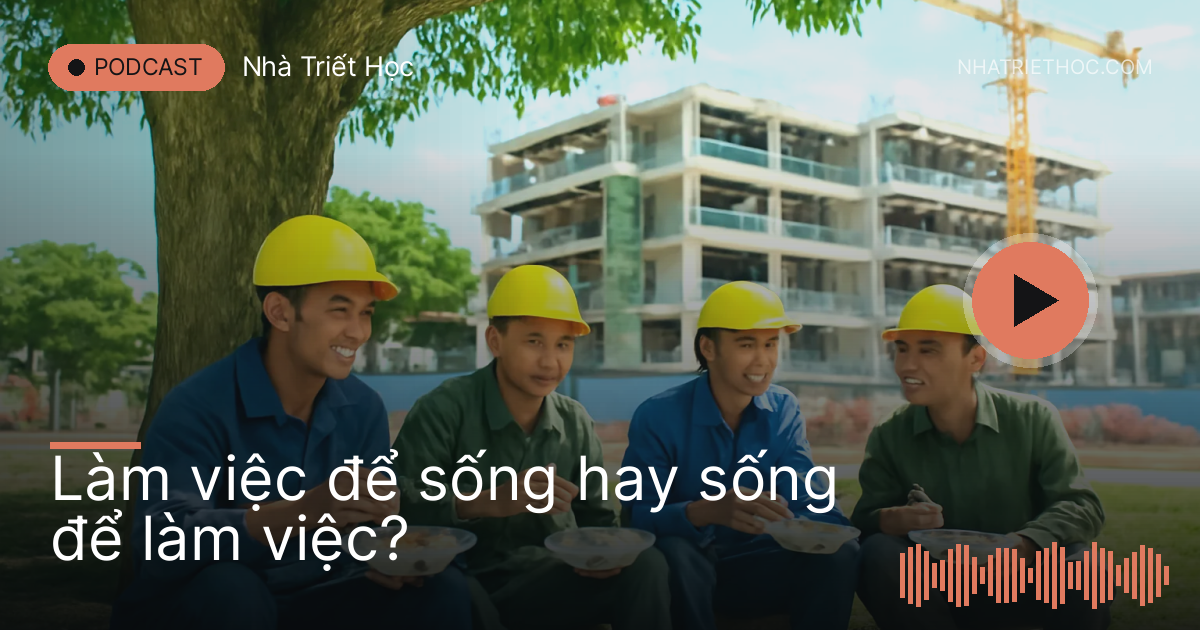 Công nhân ăn trưa nghỉ ngơi dưới bóng cây cạnh công trường